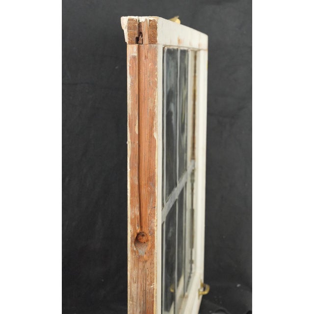 Hand Silvered Eight Pane Wood Reclaimed Window Mirror For Sale - Image 6 of 7
