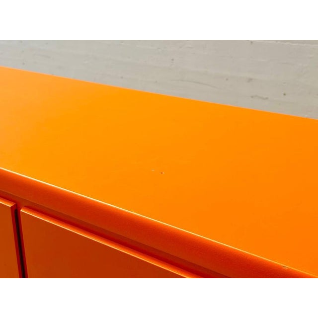 Vintage Sideboard in Bright Orange, 1960s For Sale - Image 9 of 15