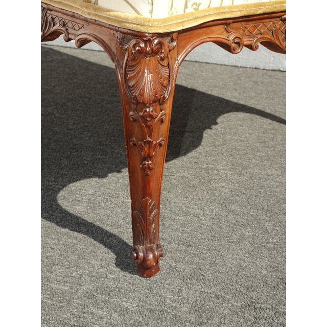 Vintage French Provincial Side Chair ~ Highly Carved Frame For Sale - Image 10 of 12