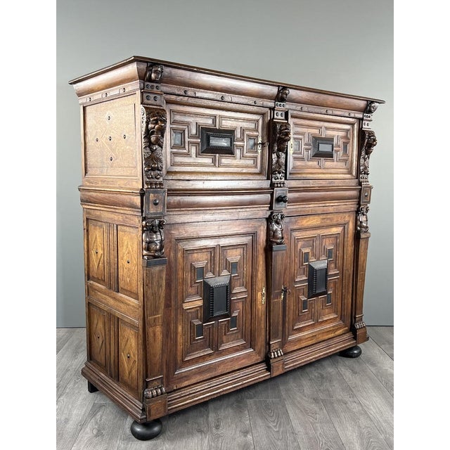 Antique Late 18th Century Renaissance Style Carved Wooden Buffet For Sale - Image 6 of 12