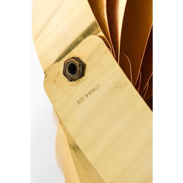 Gold Konkylie Ceiling Lamp attributed to Louis Weisdorf, 1950s For Sale - Image 8 of 9