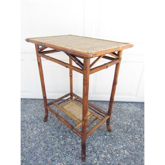 1900 - 1909 Antique English Bamboo Table For Sale - Image 5 of 17