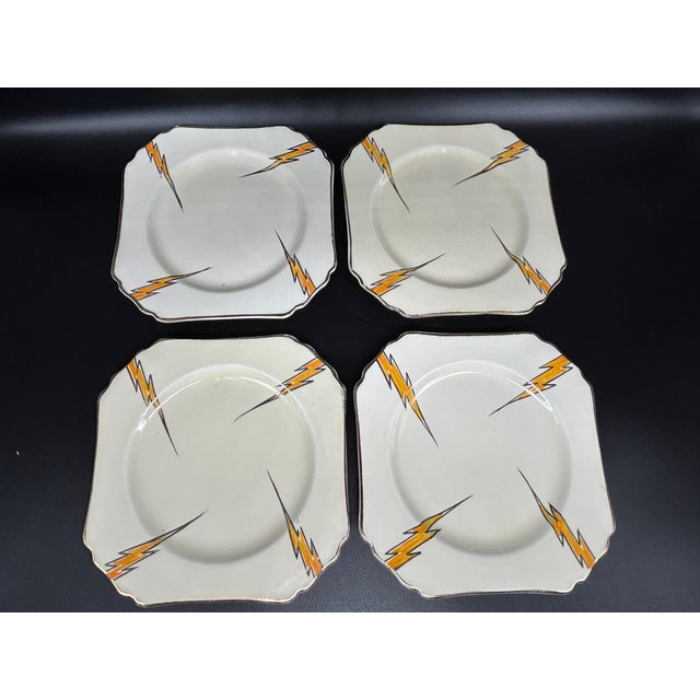 Art Deco Plates by Hugh Longport for Konny Kraft, 1920s, Set of 12 For Sale - Image 4 of 10