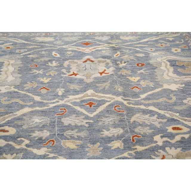 2020s Turkish Oushak Hand Knotted Wool Rug, 9'x14' For Sale - Image 5 of 5