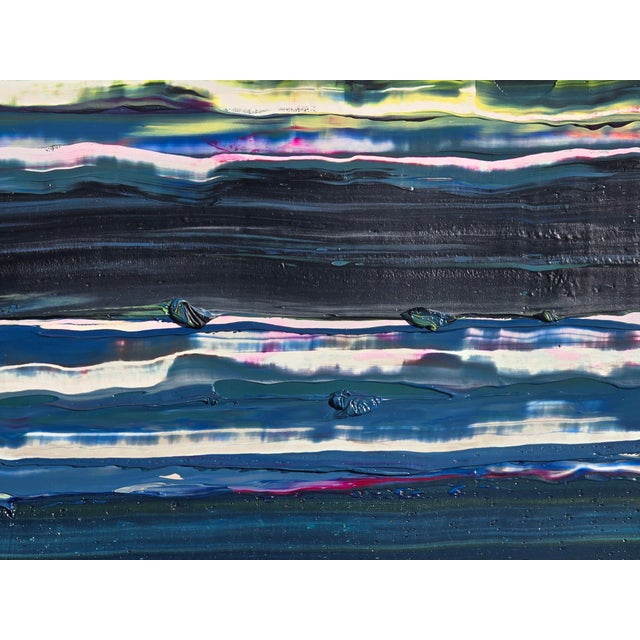 Blue Pacific Ocean / Palisades No. 2 — Original Abstract Seascape by Diane Grant | Neutral Color Palette | Color Field For Sale - Image 8 of 9