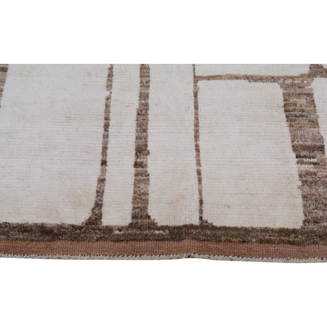 Moroccan Moroccan Hand Knotted Wool Rug, 8'x10'7" For Sale - Image 3 of 6