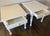1980s Pair White Nightstands End Tables Farmhouse Style For Sale - Image 5 of 6