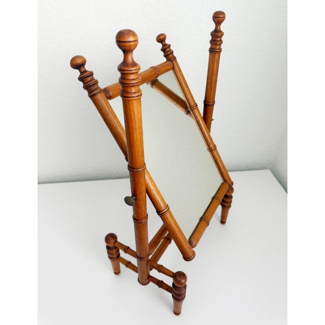 Victorian Faux Bamboo Tabletop Mirror For Sale - Image 9 of 11