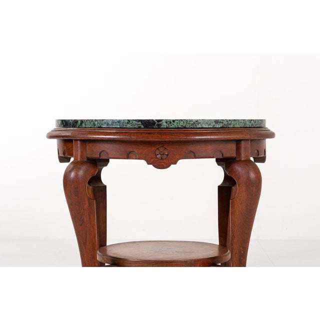 Vintage Side Table with Marble Top For Sale - Image 9 of 13