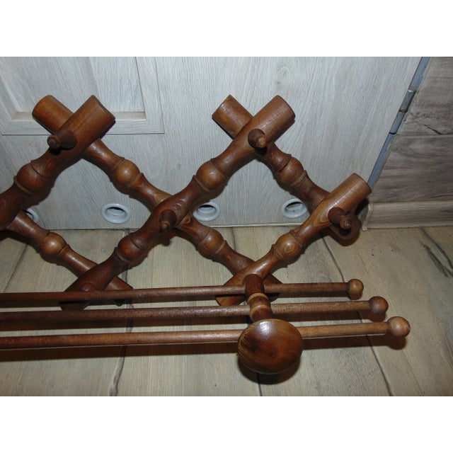 Vintage Wooden Rack, 1970s For Sale - Image 4 of 7