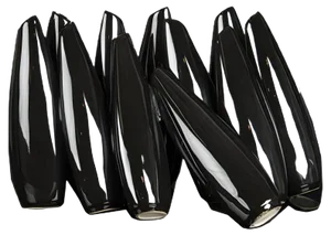 Rice Flower Vase in Black Ceramic from VGnewtrend