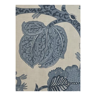 Thibaut Macbeth Linen Fabric in Blue 6 1/2 Yards For Sale