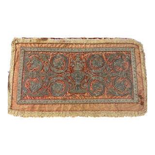 Italian Pillow With Embroidery Mid 19th Century For Sale