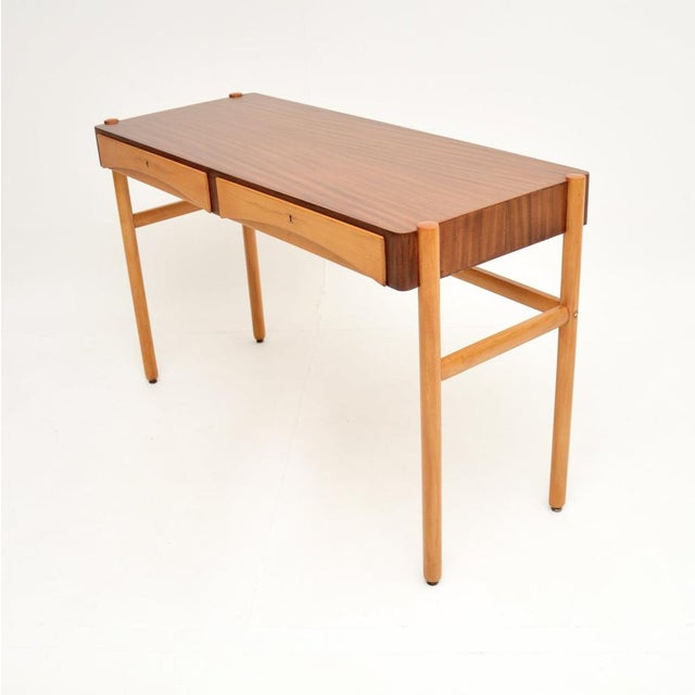 Bodafors Vintage Swedish Walnut Desk by Bertil Fridhagen for Bodafors, 1960s For Sale - Image 4 of 11