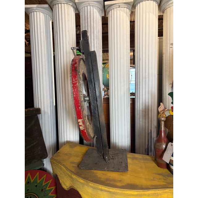 Vintage Tabletop Carnival Wheel of Fortune With Wooden Stand For Sale - Image 10 of 12