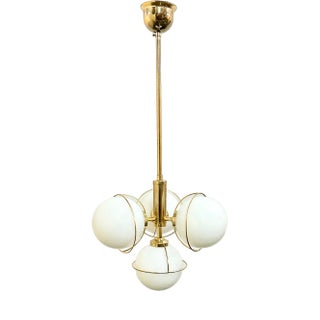 German Brass 3-Arm Chandelier from Leola, 1980s For Sale