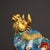 Turquoise Vintage Cloisonne Enamel Ox Figure – 8.7" Gilt Mythical Bull Sculpture For Sale - Image 8 of 9