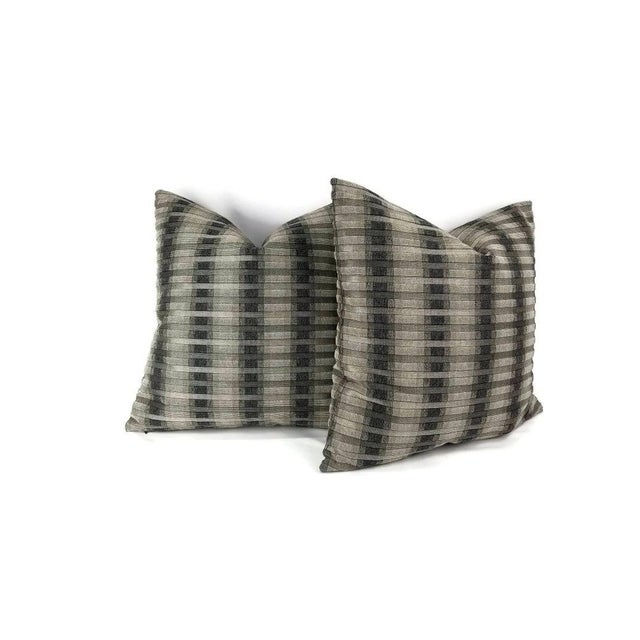 A wonderful fabric from designer S. Harris made into a gorgeous pillow cover. This fabric is called Rocker Stripe in the...