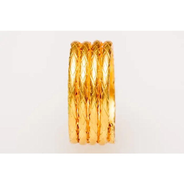 Contemporary Late 20th Century 22 Karat Gold Coil Band Ring, Size 8.5 For Sale - Image 3 of 4