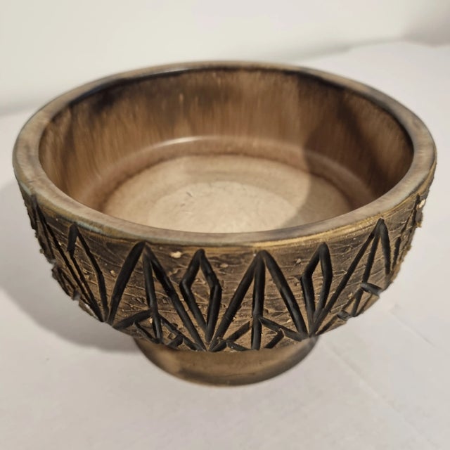 1960s Mid-Century Modern Tilgmans Keramik Pedestal Bowl – Sweden, 1960s For Sale - Image 5 of 7