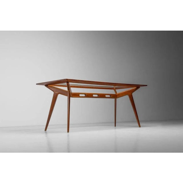 Sculptural Mahogany Dining Table by Franco Albini, Italy, 1950s For Sale - Image 6 of 18