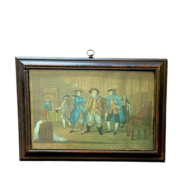 English 18th Century Georgian Vauxhall Gardens Engravings in Original Ebonized Frames C. 1750–1775 - A Pair For Sale - Image 3 of 8