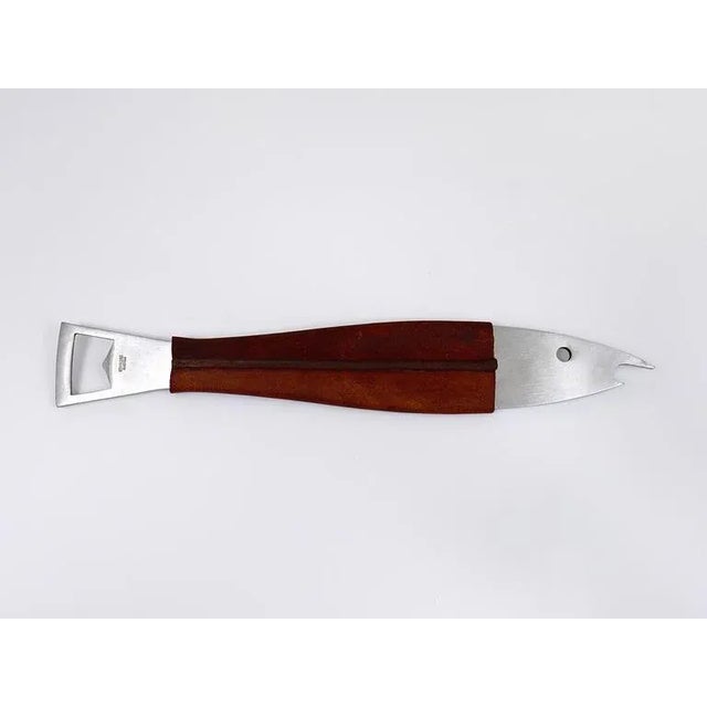 Mid-Century Leather Fish Bottle Opener attributed to Carl Auböck for Amboss, Austria, 1960s For Sale - Image 9 of 10