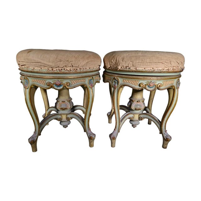 Set of 19th Century Italian Stools, 1850s For Sale - Image 9 of 18