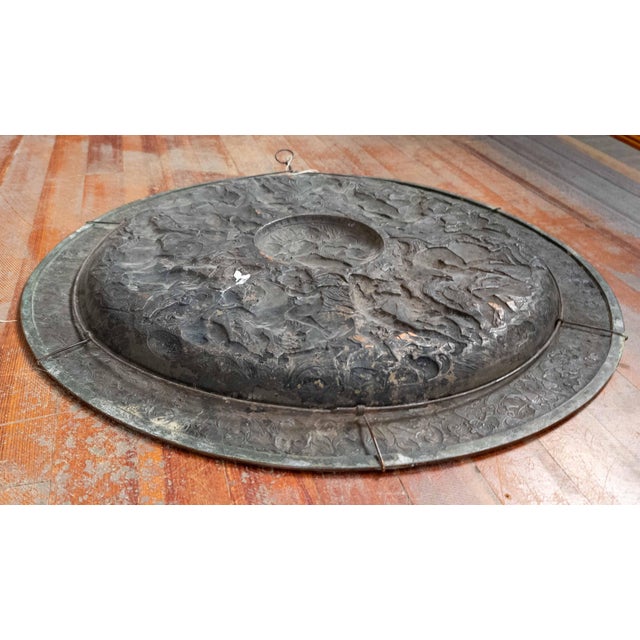 19th Century Large Copper Electrotype Charger "Battle of the Amazons" by Elkington & Co. For Sale - Image 14 of 16