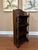 English Petite Antique English Bookcase Bookshelf Barley Twist Tiger Oak Display C1920 For Sale - Image 3 of 18