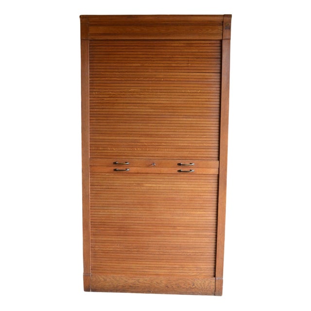 Large Filing Cabinet in Oak For Sale