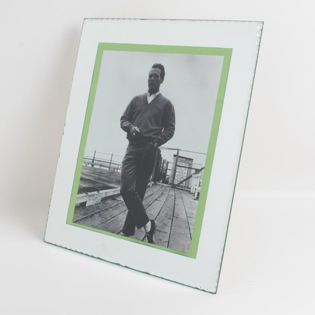 Modern French Hollywood Regency Mirrored Glass Picture Photo Frame, 1940s For Sale - Image 3 of 8