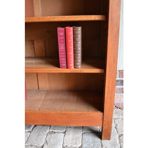 Antique Open Oak Bookcase, 1800s For Sale - Image 4 of 10