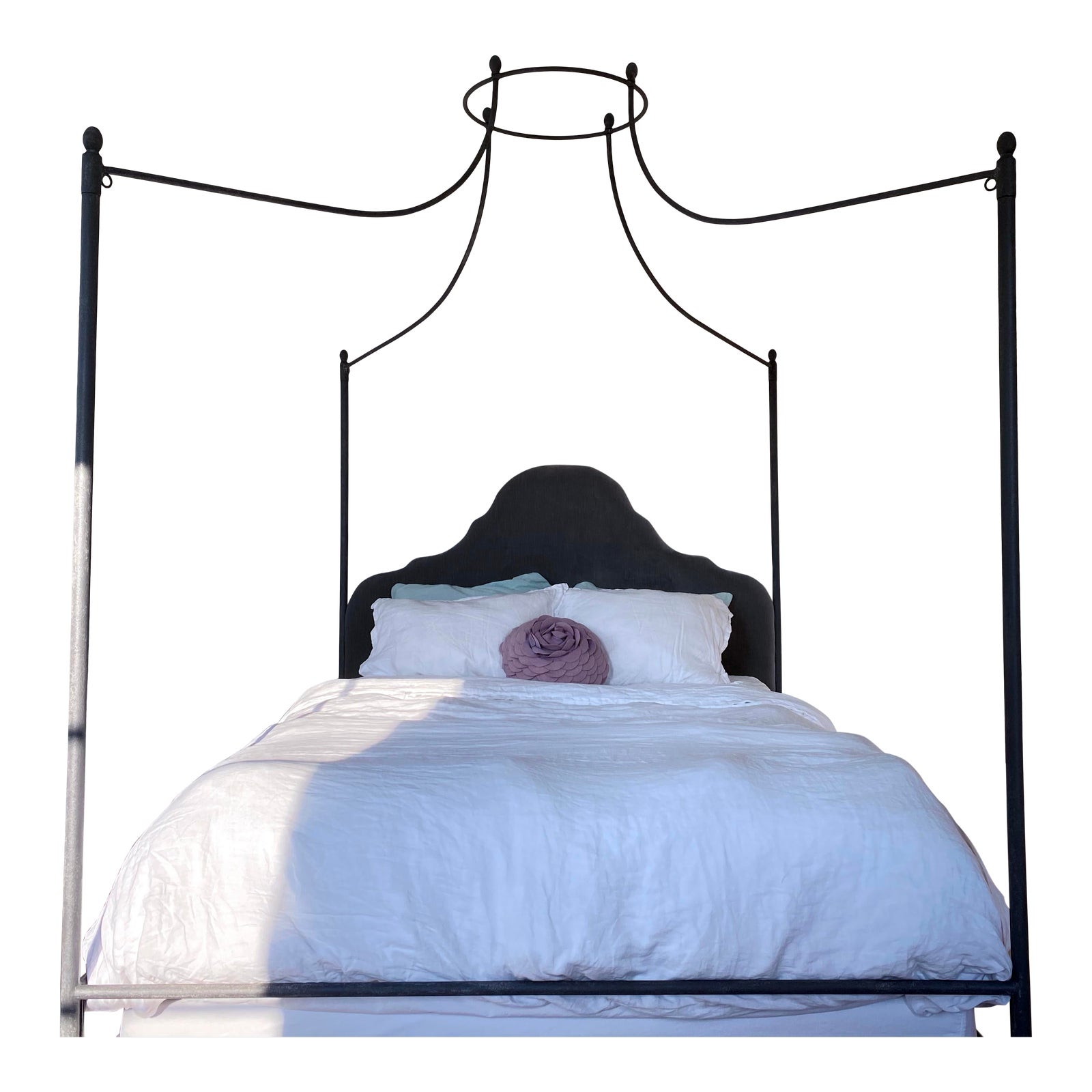 Restoration Hardware Iron Canopy Queen Sized Bed Chairish