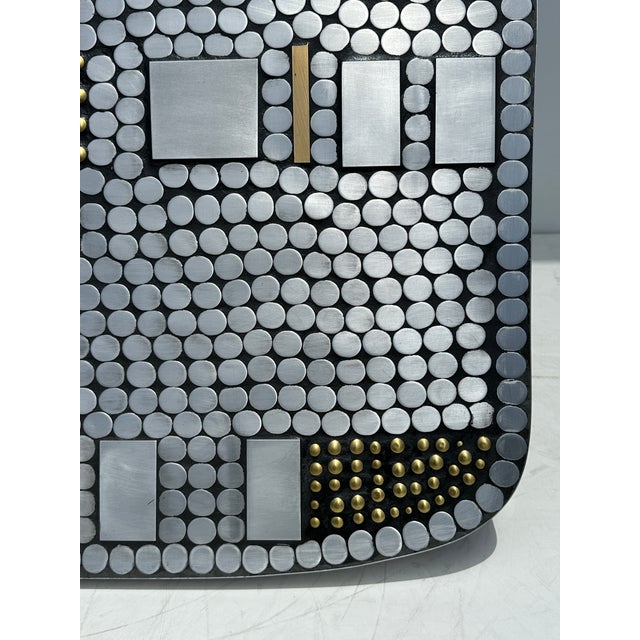 1970s Aluminum Mosaic Coffee Table by Raf Verjans For Sale - Image 10 of 12