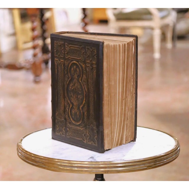 Victorian 19th Century English Victorian Illustrated National Family Bible With Gilt Pages For Sale - Image 3 of 11