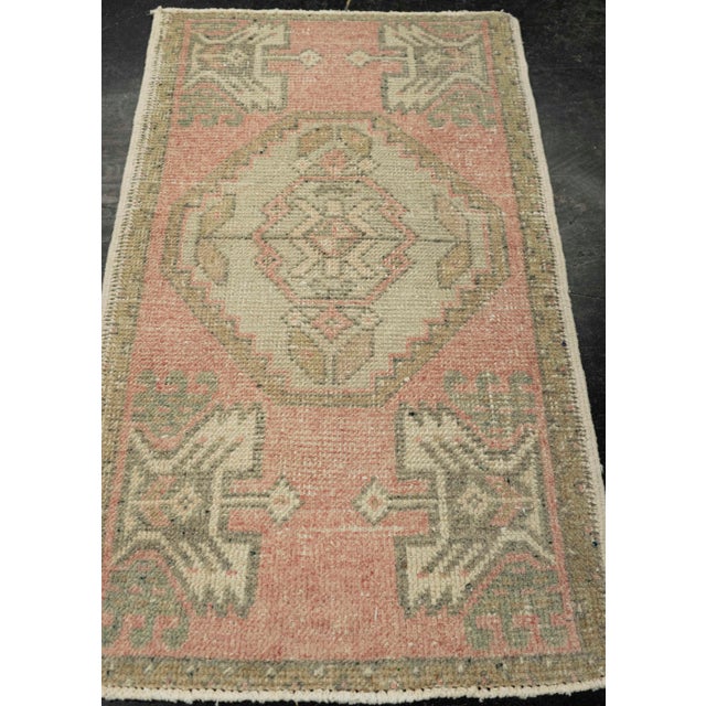 Turkish Mini Rug Oriental Hand Knotted Vintage Rug 1'9" x 3'4" #21138 Explore a curated collection of hallway runners,...