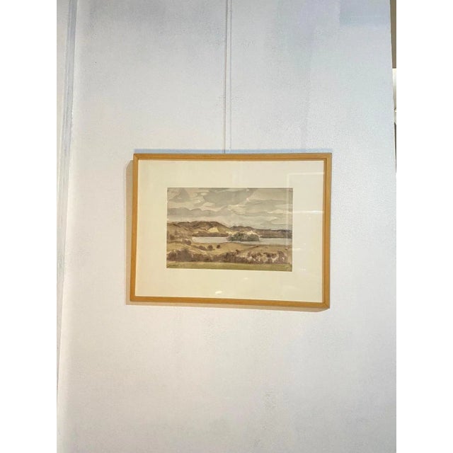 Edouard Arthur, Bretagne, Watercolor, 1977 For Sale - Image 4 of 8