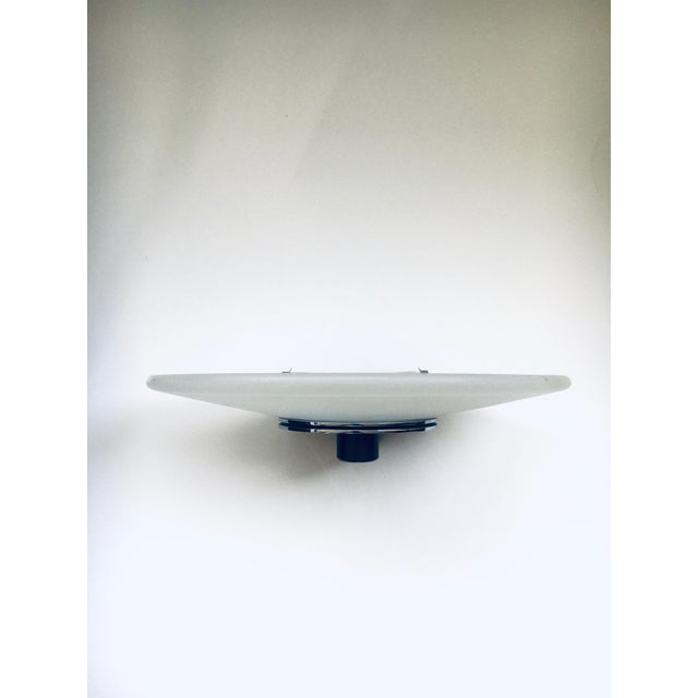 Postmodern Frosted Glass Sconce Wall Lamp from Metalarte, Spain, 1980s For Sale - Image 12 of 18