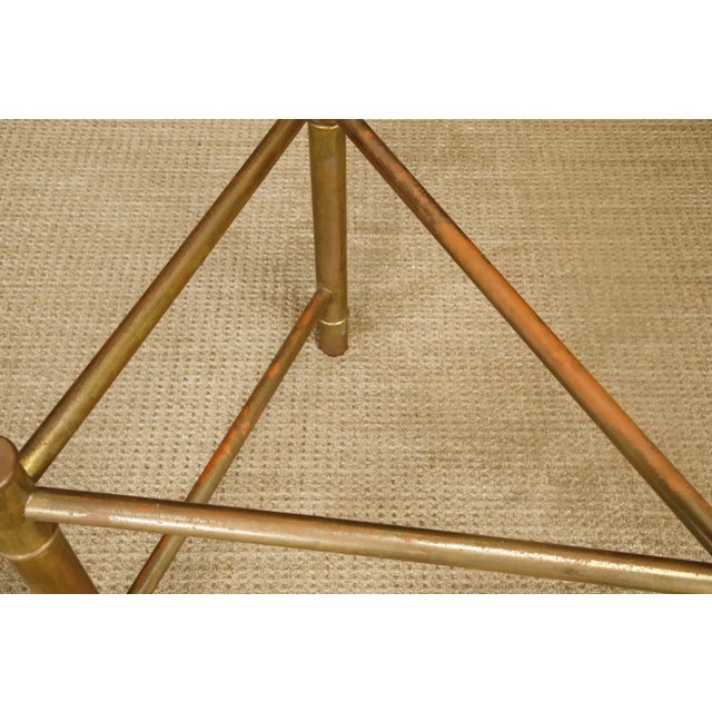 Mastercraft Patinated Brass Faux Bamboo Dining Table / Desk Bases, 1970s For Sale - Image 14 of 16