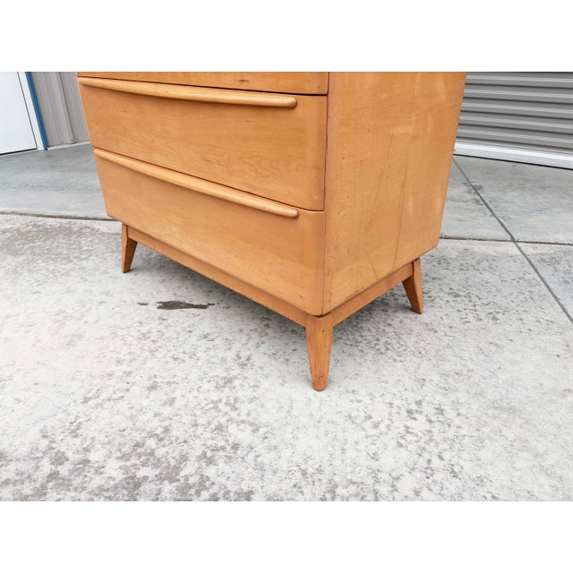 Mid-Century Modern Five-Drawer Maple Highboy, 1960s For Sale - Image 10 of 11
