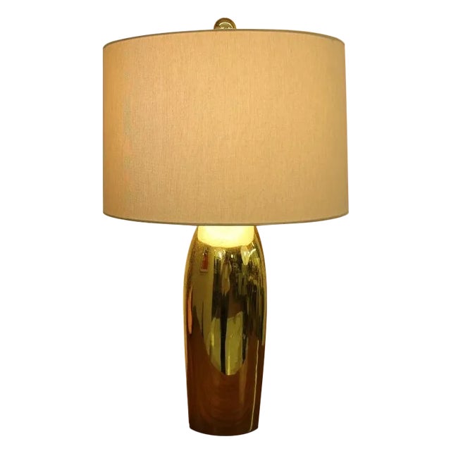 Mid-Century Modern Brass Bullet Lamp For Sale