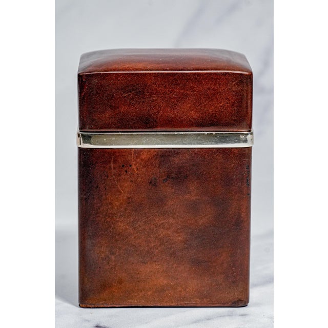 Wood Refined Ralph Lauren Home Purple Label Wood Sterling Silver Storage Box Playing Cards Luxury Decor For Sale - Image 7 of 17