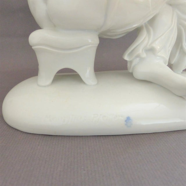 White Seated Figure Sculpture by Mauritius Pfeiffer for Schwarzburger Werkstätten, 1920s For Sale - Image 8 of 18