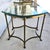 Vintage La Barge Side Table Brass Glass Hoof Footed Octagonal Labarge For Sale - Image 11 of 12