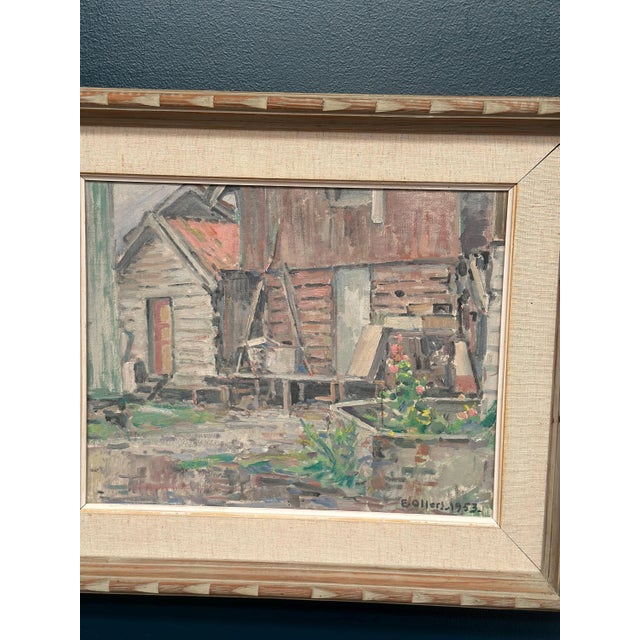 Edvin Ollers, Gårdsmotiv, 1950s, Oil on Canvas, Framed For Sale - Image 11 of 18