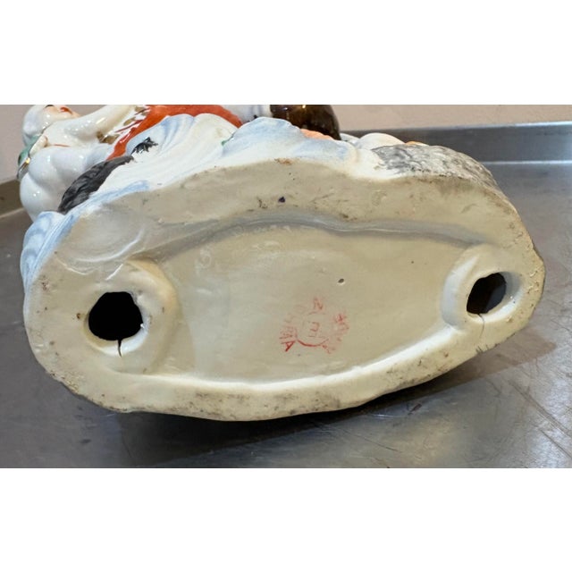 Ceramic Chinese Porcelain Koi Fish / Boy / Man Sculpture For Sale - Image 7 of 7