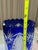 Glass 1960s German Cut to Clear Cobalt Oval Starburst Vase For Sale - Image 7 of 12