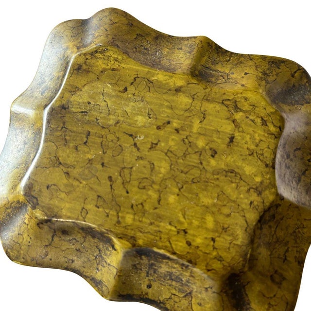 Borghese Vintage Italian Borghese Faux Tortoise Marbelized Ceramic Box For Sale - Image 4 of 7