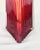 Vintage Murano Style Ruby Red Art Glass Purse Vase With Clear Handle & Aventurine Flecks For Sale - Image 12 of 12